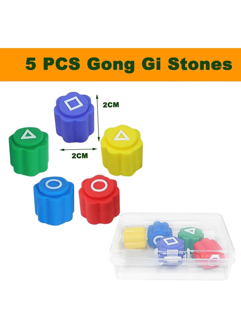 Junji Korean Traditional Squid Fishing Game, Stone Catching, Throwing, and Hand-Eye Coordination Game - Image 3