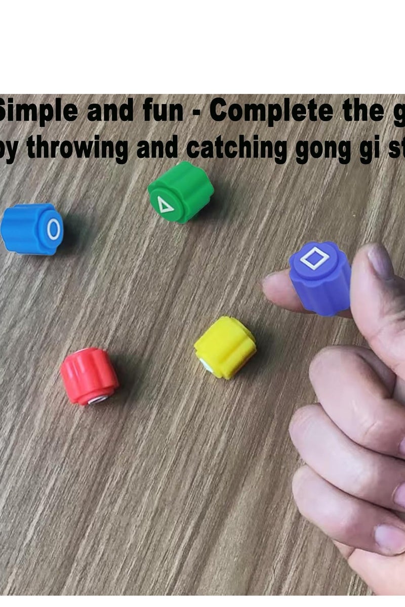 Junji Korean Traditional Squid Fishing Game, Stone Catching, Throwing, and Hand-Eye Coordination Game - Image 5