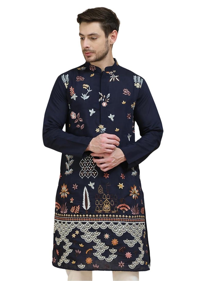 jompers قمصان جومبرز المطرزة بالزهور والخرز للرجال - Image 1