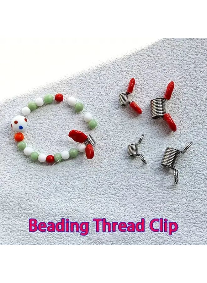 2 Large Bead Stop Clips Jewelry Making Anti Drop Wire Spring Bead Clips - Image 1