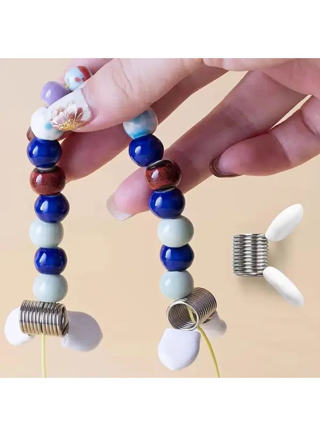 2 Large Bead Stop Clips Jewelry Making Anti Drop Wire Spring Bead Clips - Image 2