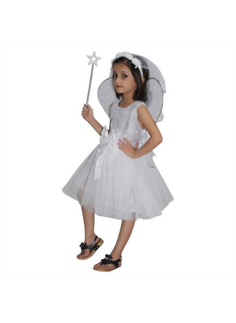 Kaku Fancy Dresses Kaku Fancy Dresses Fairy Costume For Girls | Fairy Dress For Kids - White, 5-6 Years, For Girls | Best Price Qatar | Doha Kaku Fancy Dresses Kaku Fancy Dresses Fairy Costume For Girls | Fairy Dress For Kids - White, 5-6 Years, For Girls | Best Price Qatar | Doha