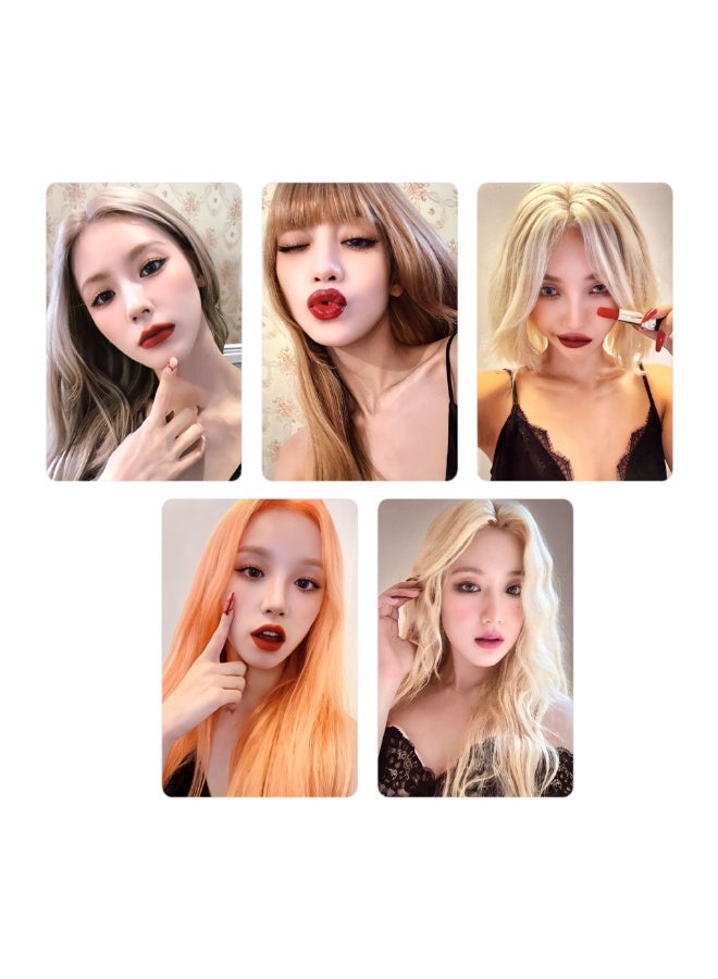 NIBEMINENT 5 Pcs Kpop (G)I-DLE I Love Lomo Cards Card For Fans Collection Gifts