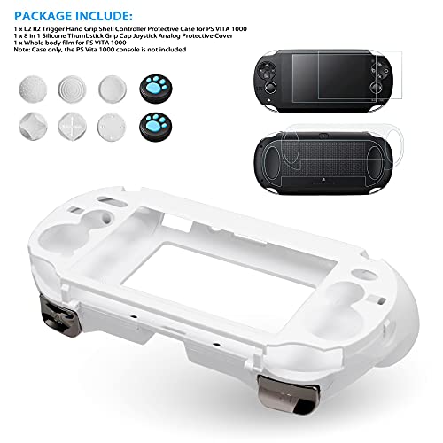 VOBRAMY L2 R2 Trigger Hand Grip Shell Controller Protective Case for Playstation PS Vita 1000 （White） - Image 2