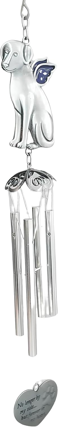 Carson Dog Pewter Outdoor Decorative Wind Chimes