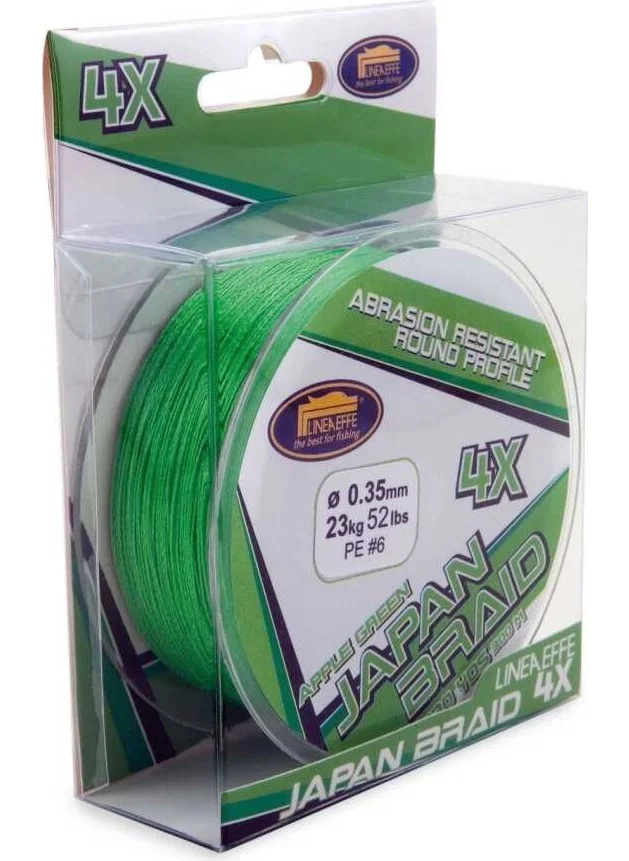 Lineaeffe 300 mt 4 Braid Green Rope (Made In Japan) 0,16 mm