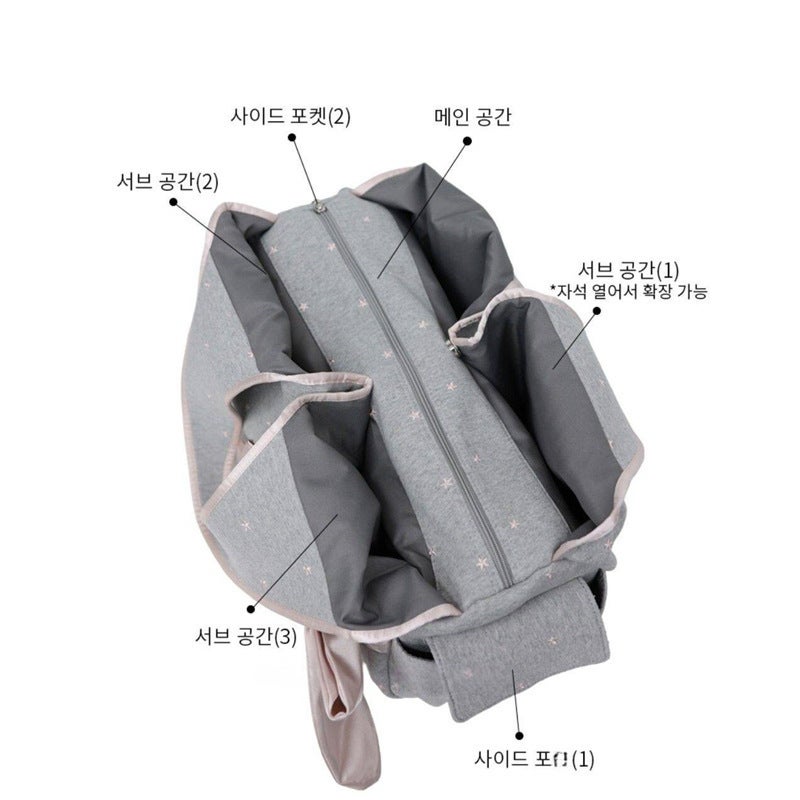 Korean Bow & Star Print Shoulder Tote Bag - Image 4