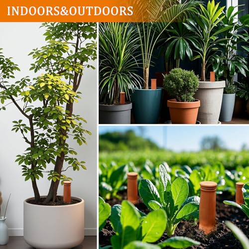 Srapwati 30 oz Terracotta Plant Watering Globes(3Packs), Self-Watering Clay Irrigation Device, Automatic Slow-Release Watering for Indoor & Outdoor Plants, Up to 2 Weeks, for Vacations & Large Potted Plants - Image 4