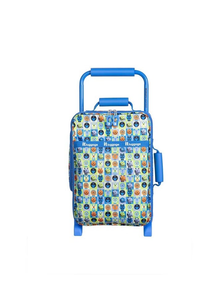 it Luggage it luggage KIDS Model Curiosity, Unisex Kids Underseat Suitcase, World's Lightest Children's Small Cabin, Soft Outer Shell, Polyester, 15Liters, 1.13kg, Blue Minimals  - Image 1