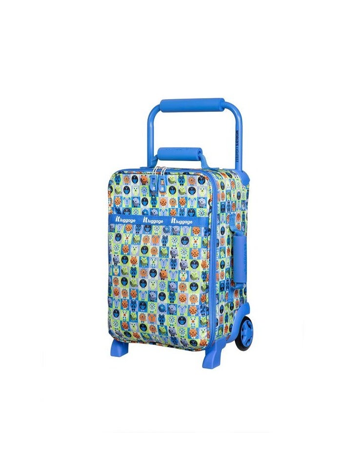 it Luggage it luggage KIDS Model Curiosity, Unisex Kids Underseat Suitcase, World's Lightest Children's Small Cabin, Soft Outer Shell, Polyester, 15Liters, 1.13kg, Blue Minimals  - Image 2