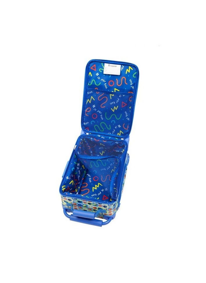 it Luggage it luggage KIDS Model Curiosity, Unisex Kids Underseat Suitcase, World's Lightest Children's Small Cabin, Soft Outer Shell, Polyester, 15Liters, 1.13kg, Blue Minimals  - Image 4