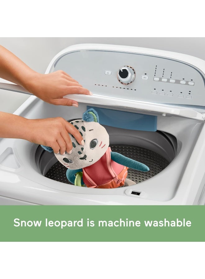 Fisher-Price Baby Toy Planet Friends Spotting Fun Snow Leopard Plush With Sensory Activities For Newborns Ages 3+ Months  - Image 5