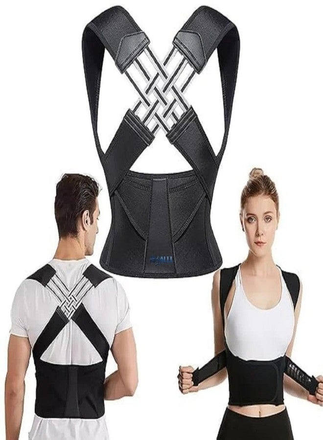 IndianStore4All Posture Corrector Belt for Men & Women | Free Size Unisex premium Back Support Brace for Spine Alignment, Shoulder & Back Pain Relief | Suitable for M, L & XL | Office, Home & Daily Use-4 - Image 1