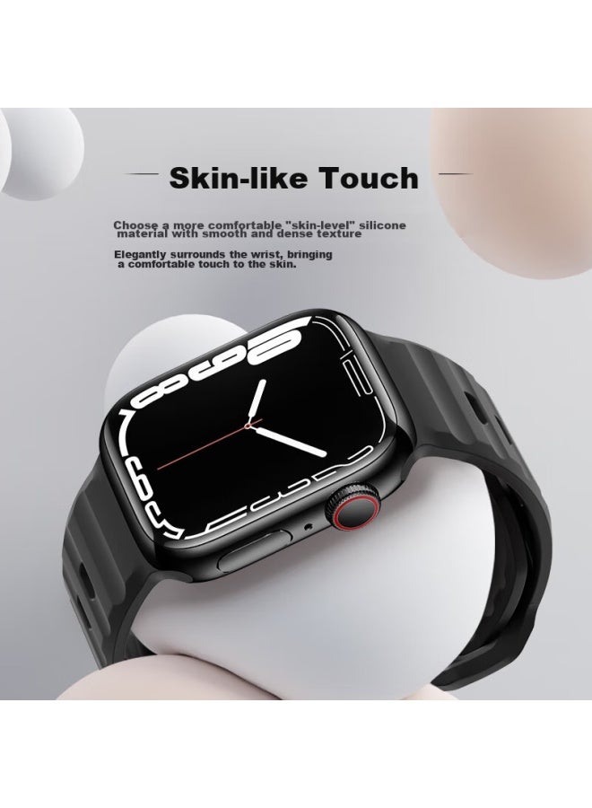 Bho Suitable For Apple Watch Band, Apple Watch S10/ultra2 Silicone Strap, Iwatch S9/s8/7/6/5/4/se Silicone Sports Band - Image 5