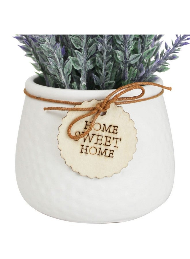 TIED RIBBONS TIED RIBBONS Polyester Artificial Lavender Flower Plant With Pot (Multi, 22.8 Cm X 10.1 Cm) Home Décor Items For Living Room Balcony Kitchen Bedroom Office Table Top Decoration  - Image 5