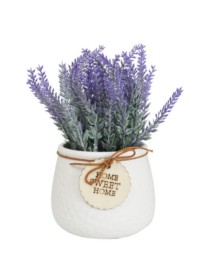 TIED RIBBONS TIED RIBBONS Polyester Artificial Lavender Flower Plant With Pot (Multi, 22.8 Cm X 10.1 Cm) Home Décor Items For Living Room Balcony Kitchen Bedroom Office Table Top Decoration  - Image 2