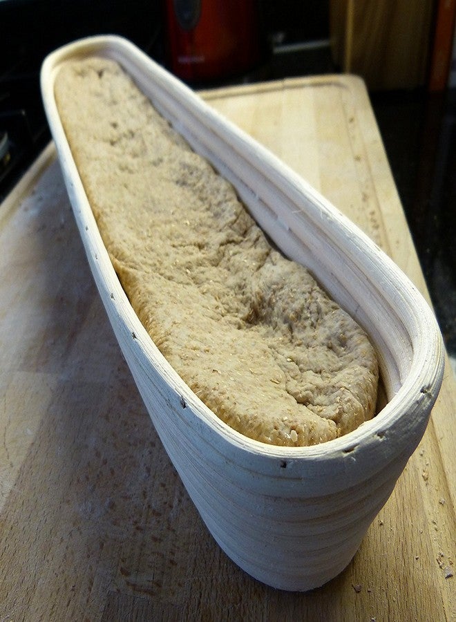 بيتر جوني سلة تخمير خبز الباغيت بطول 17 بوصة، سلة تخمير العجين من الخيزران من BetterJonny Artisan Banneton مع بطانة، طقم مكون من سلة تخمير العجين من الخيزران مع بطانة، مناسبة للخبازين المحترفين والهواة. - Image 4