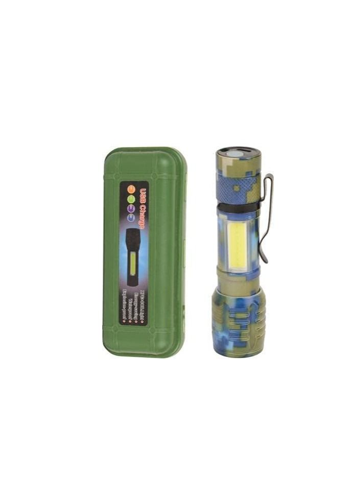 ماركة غير محددة مصباح يدوي من خليط الالومنيوم USB ب3 اوضاع ببطارية 14500  - Image 5
