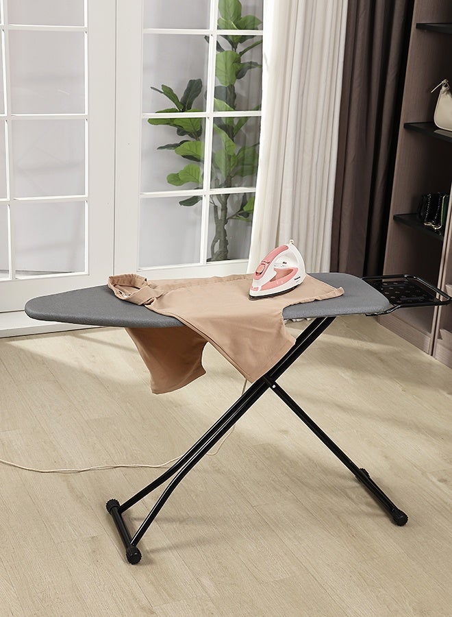 LAWAZIM 12"x36" Ironing Board with Iron Rest - Foldable and Heat Resistant Iron Rest, Padded Surface, Lightweight Black Frame with Gray Cover - for Small Spaces, Apartments, Laundry Rooms, and Closets - Image 1