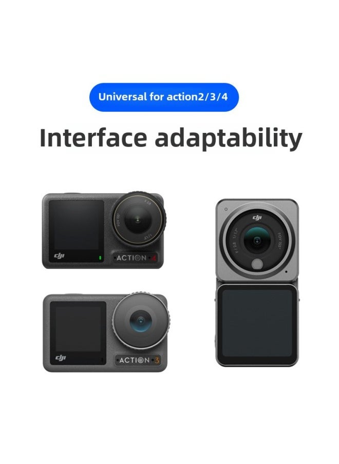 Generic - Applicable To DJI Dajiang Action5pro/4/3 Magnetic Quick Disconnect Base Sports Camera Magnetic Transfer Seat Accessories-Color:Action5 Pro/4/3 Magnetic Base 1/4 Interface - Image 1