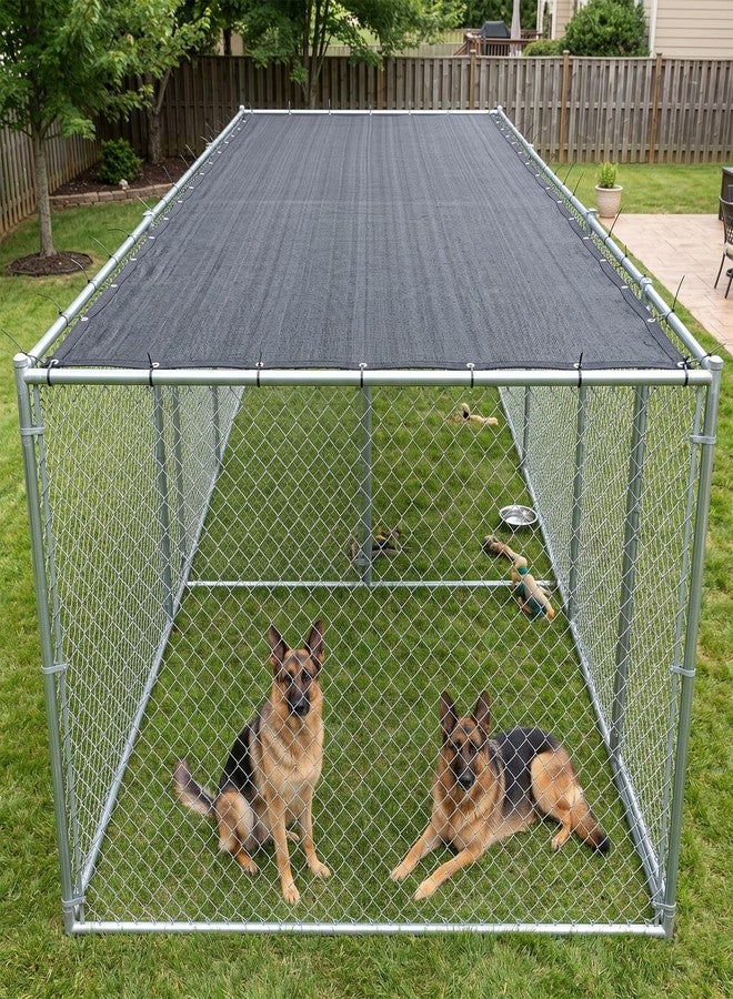Amgo 4' x 10' Black Dog Kennel Shade Cover, 90% UV Block Shade Cloth, Mesh Tarp with Grommets for Dog Playpen, Dog Pen, Dog Run, Dog Crate, Fence Privacy Screen (We Make Custom Size) - Image 2
