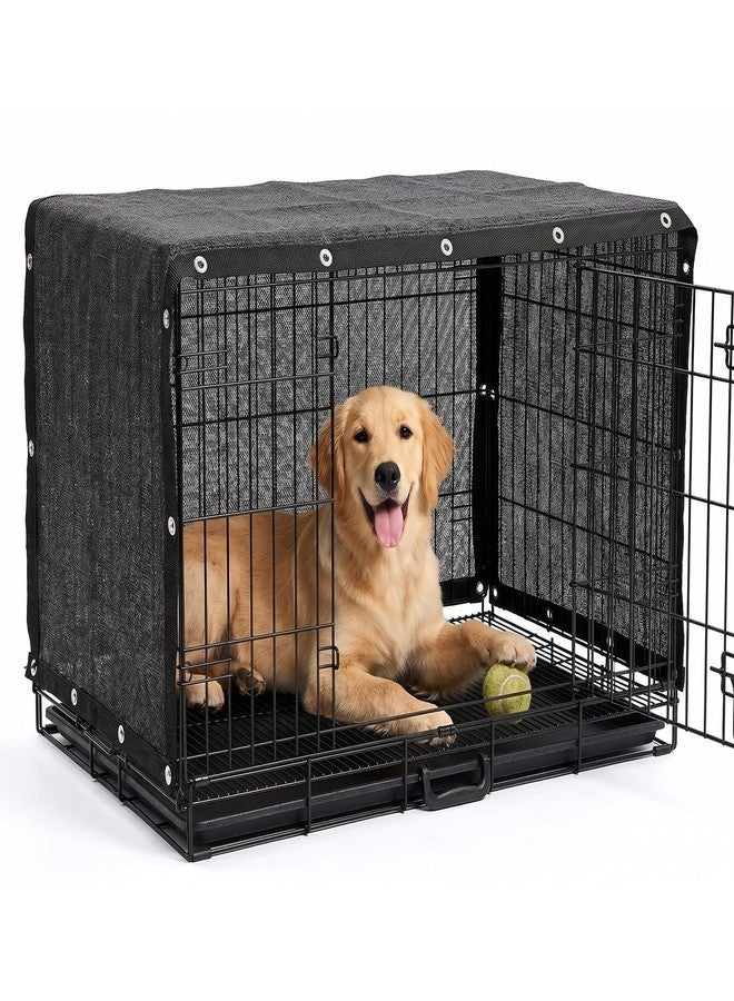 Amgo 4' x 10' Black Dog Kennel Shade Cover, 90% UV Block Shade Cloth, Mesh Tarp with Grommets for Dog Playpen, Dog Pen, Dog Run, Dog Crate, Fence Privacy Screen (We Make Custom Size) - Image 1