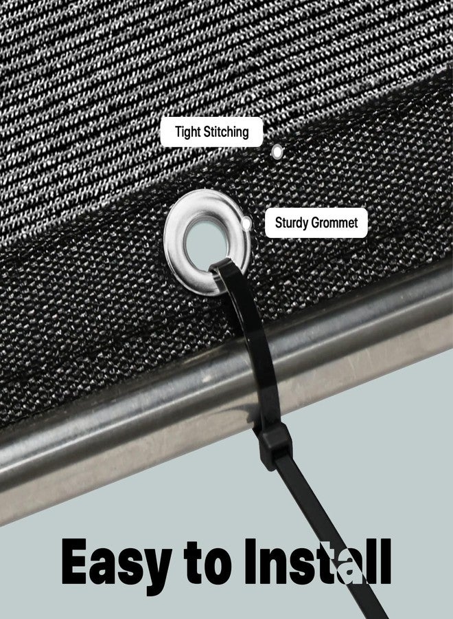 Amgo 4' x 10' Black Dog Kennel Shade Cover, 90% UV Block Shade Cloth, Mesh Tarp with Grommets for Dog Playpen, Dog Pen, Dog Run, Dog Crate, Fence Privacy Screen (We Make Custom Size) - Image 3