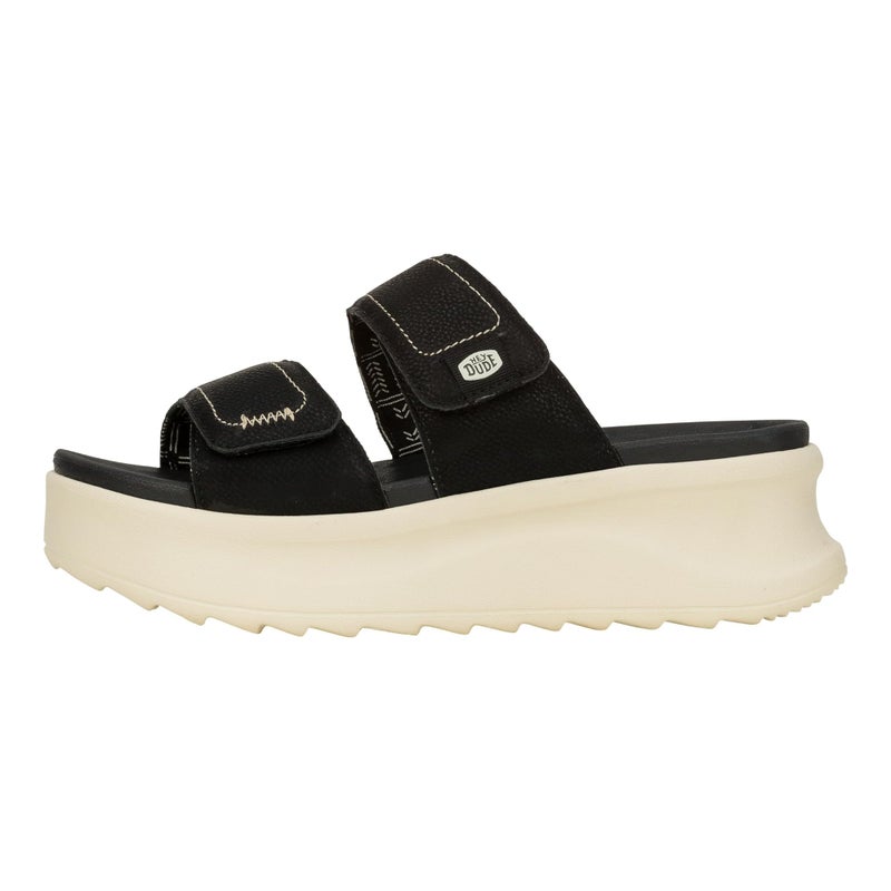 HEYDUDE Hey Dude Delray Slide Classic - Sandals for Women - Textile and Synthetic Upper - Cotton Lining - EVA Outsole Black 8 M - Image 4