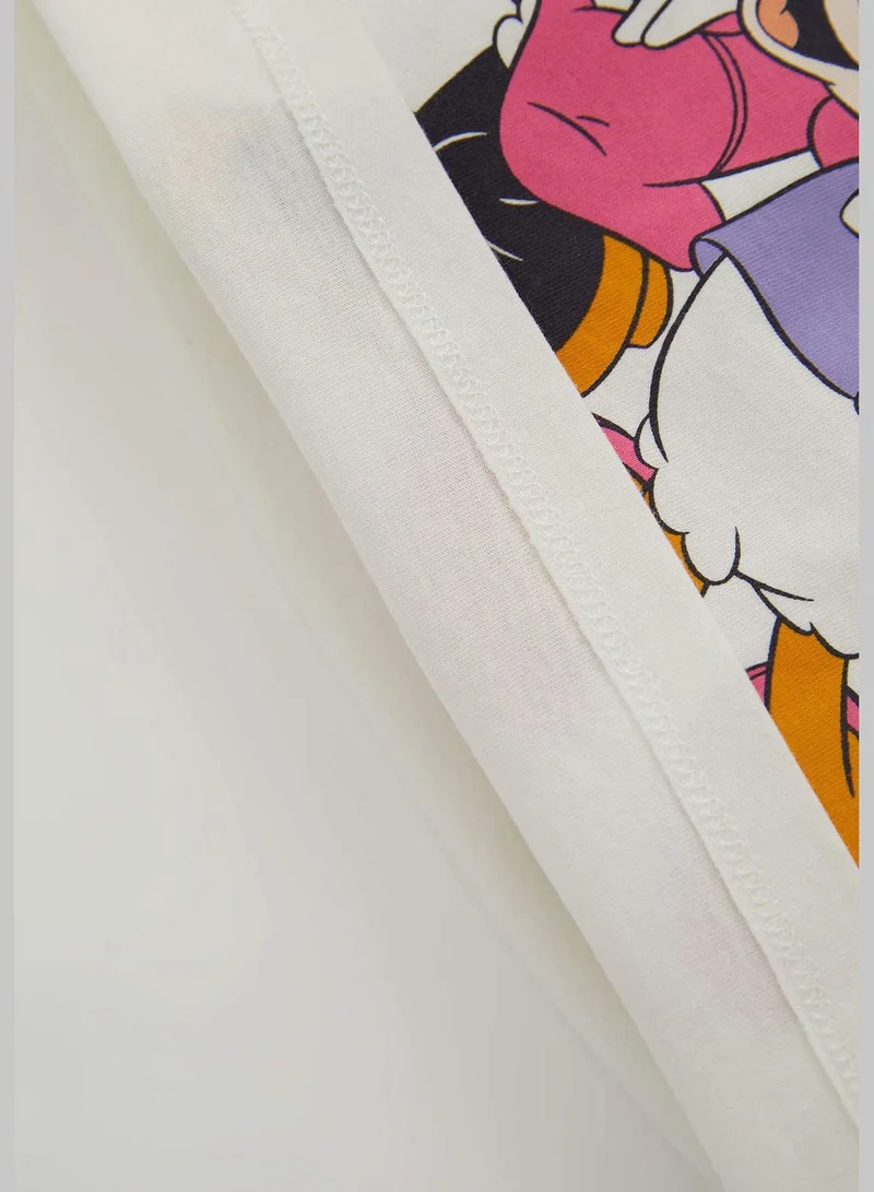 DeFacto Regular Fit Short Sleeve Mickey & Daisy Duck Print Pyjama Set