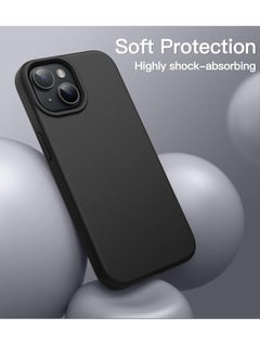 ESCASE Magnetic Silicone Case for iPhone 14 6.1-Inch, Compatible with MagSafe,Silky-Soft Touch Full-Body Protective Phone Case, Shockproof Cover with Microfiber Lining Black  - Image 4