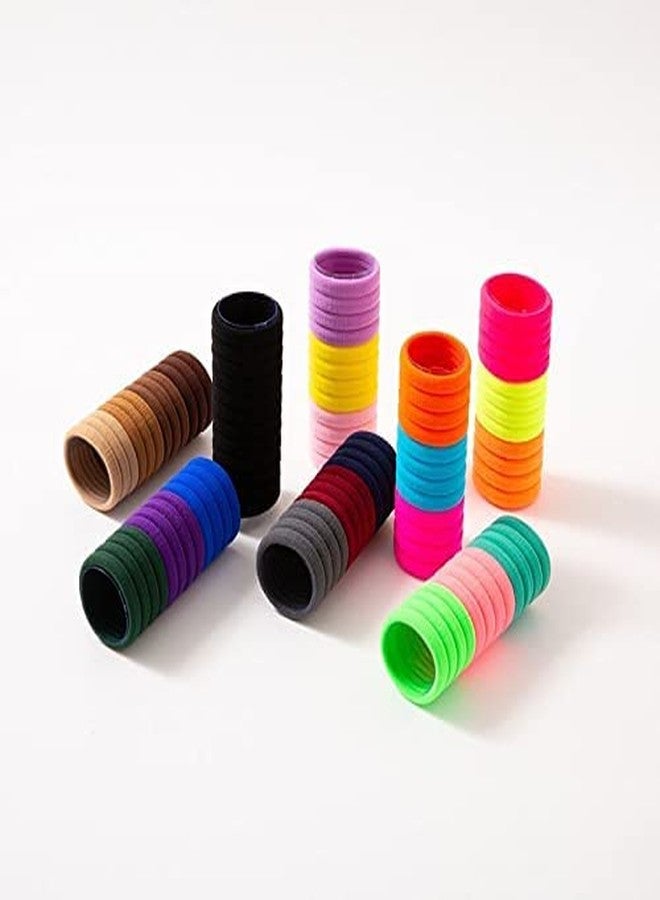 كرونيكس ربطات شعر مطاطية متعددة الألوان من CHRONEX، ٥٠ ربطة شعر قطنية مرنة بألوان عشوائية. ربطات شعر على شكل ذيل حصان، لا تسبب تجعد الشعر أو تلفه، مناسبة للأطفال والفتيات والنساء. (متعددة الألوان) - Image 1