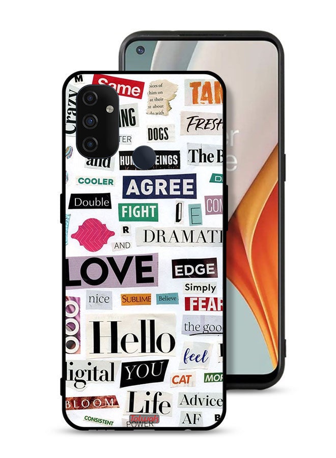 Tolwak OnePlus Nord N100 Protective Case Cover Short Quotes Stickers - Image 1