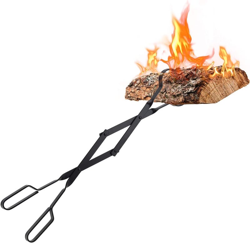 hoziel Log Grabber Fireplace Tongs Wood Fired Oven Tool Grill Camping Fire Pit Tool - Image 2