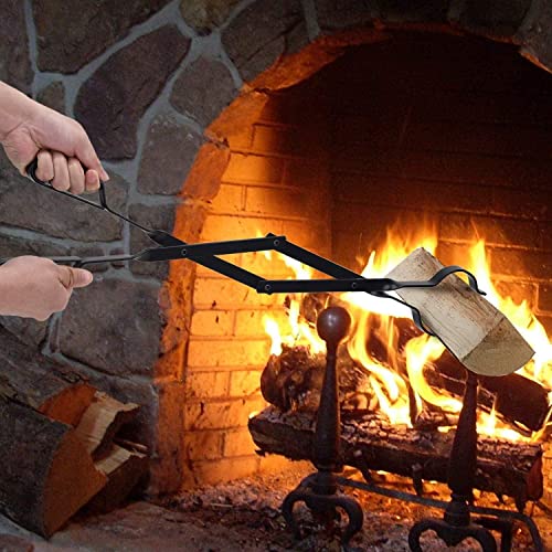 hoziel Log Grabber Fireplace Tongs Wood Fired Oven Tool Grill Camping Fire Pit Tool - Image 3