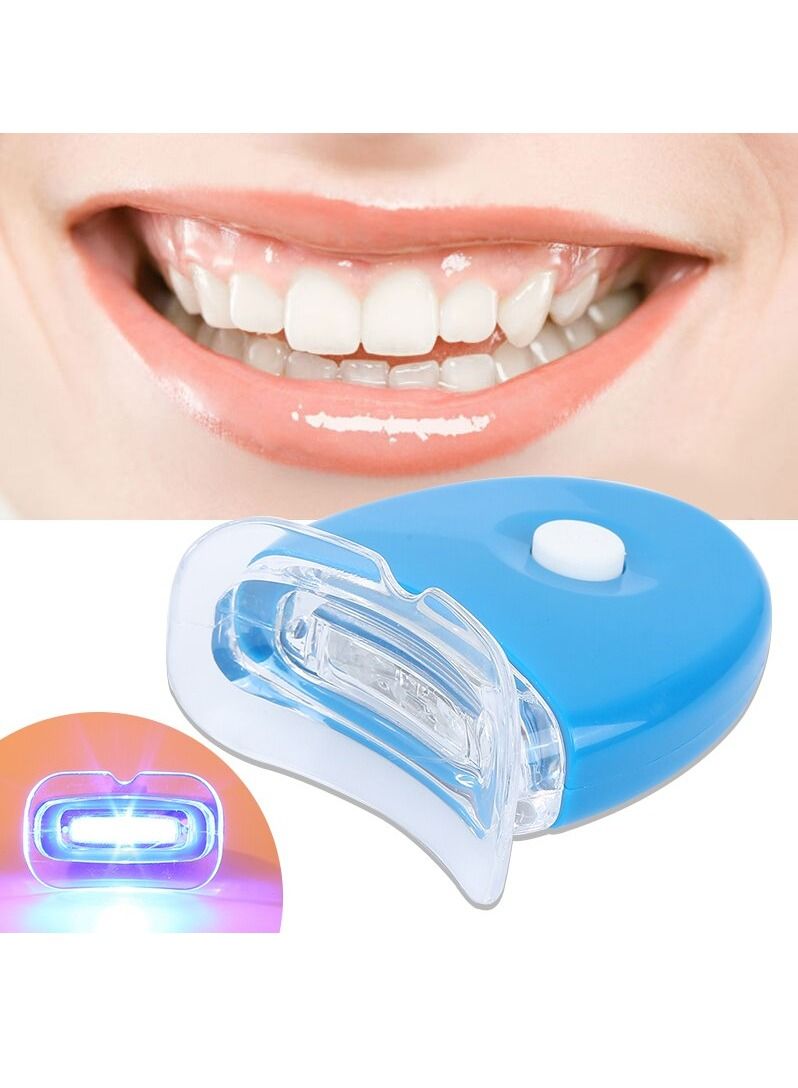 Whitelight طقم تبييض الأسنان الكهربائي مع بطارية وضوء LED أبيض ومعجون أسنان وجل تبييض للعناية بالفم  - Image 3