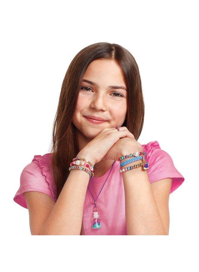 Make It Real Make It Real - Mega Jewelry Studio - DIY Bead Necklace and Bracelet Making Kit for Tween Girls - Arts and Crafts Kit with Beads and Charms for Unique Jewelry Making - Includes Case  - Image 4