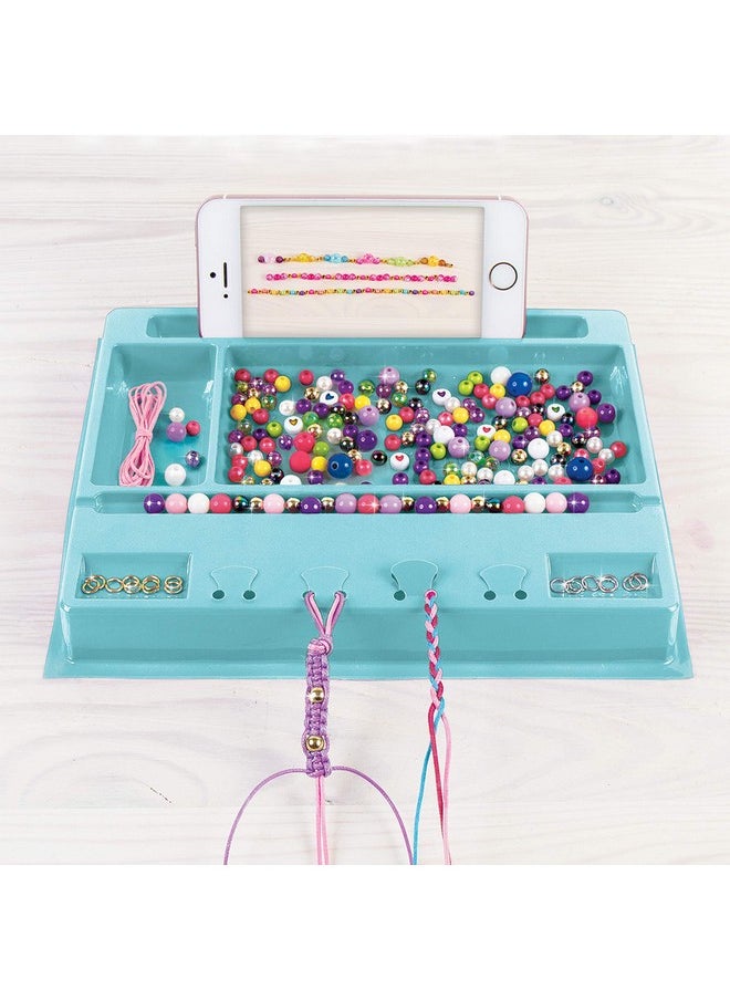 Make It Real Make It Real - Mega Jewelry Studio - DIY Bead Necklace and Bracelet Making Kit for Tween Girls - Arts and Crafts Kit with Beads and Charms for Unique Jewelry Making - Includes Case  - Image 5