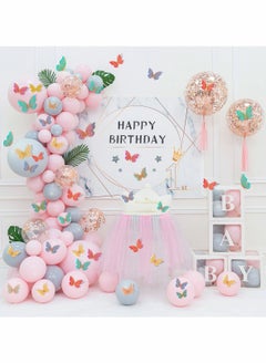 Excefore 3D Butterfly Wall Decor, 36 Pcs Butterfly Decorations Double Layers Wall Stickers for Party Decorations Baby Show Decorations Wedding Decor Room Dcor DIY Gift (Multiple Colors Randomly)  - Image 2