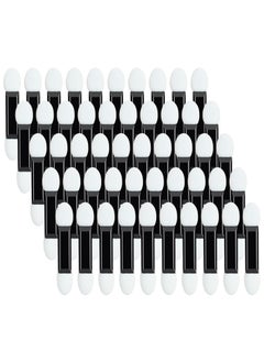 PhantomSky 50PCS Disposable Cosmetic Makeup Applicator Eyeshadow Dual Sided Brush Double-end Latex Sponge Brushes Set #2 