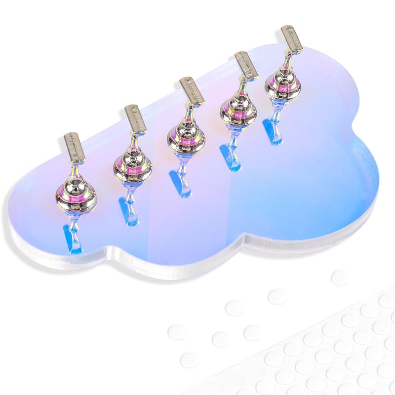 ANGNYA ANGNYA Nail Stand for Painting & Display - Acrylic Nail Stand with 200 Pcs Adhesive Putty for Home & Salon 