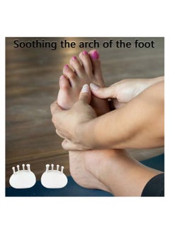 SYOSI 1 Pairs Toe Separators for Overlapping Toes Women White Calf Trainer Multifunctional Bunion Corrector Thin Leg Exerciser Suitable Having Plantar Fasciitis  - Image 5