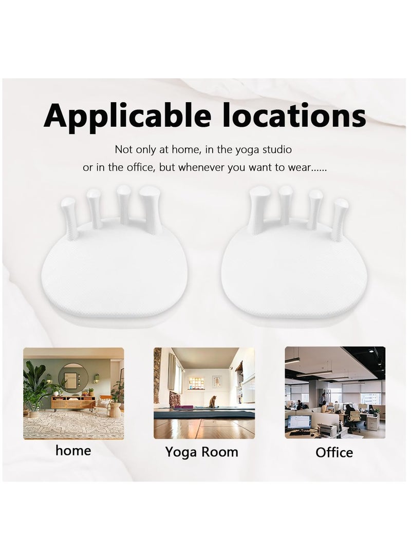 SYOSI 1 Pairs Toe Separators for Overlapping Toes Women White Calf Trainer Multifunctional Bunion Corrector Thin Leg Exerciser Suitable Having Plantar Fasciitis - Image 4