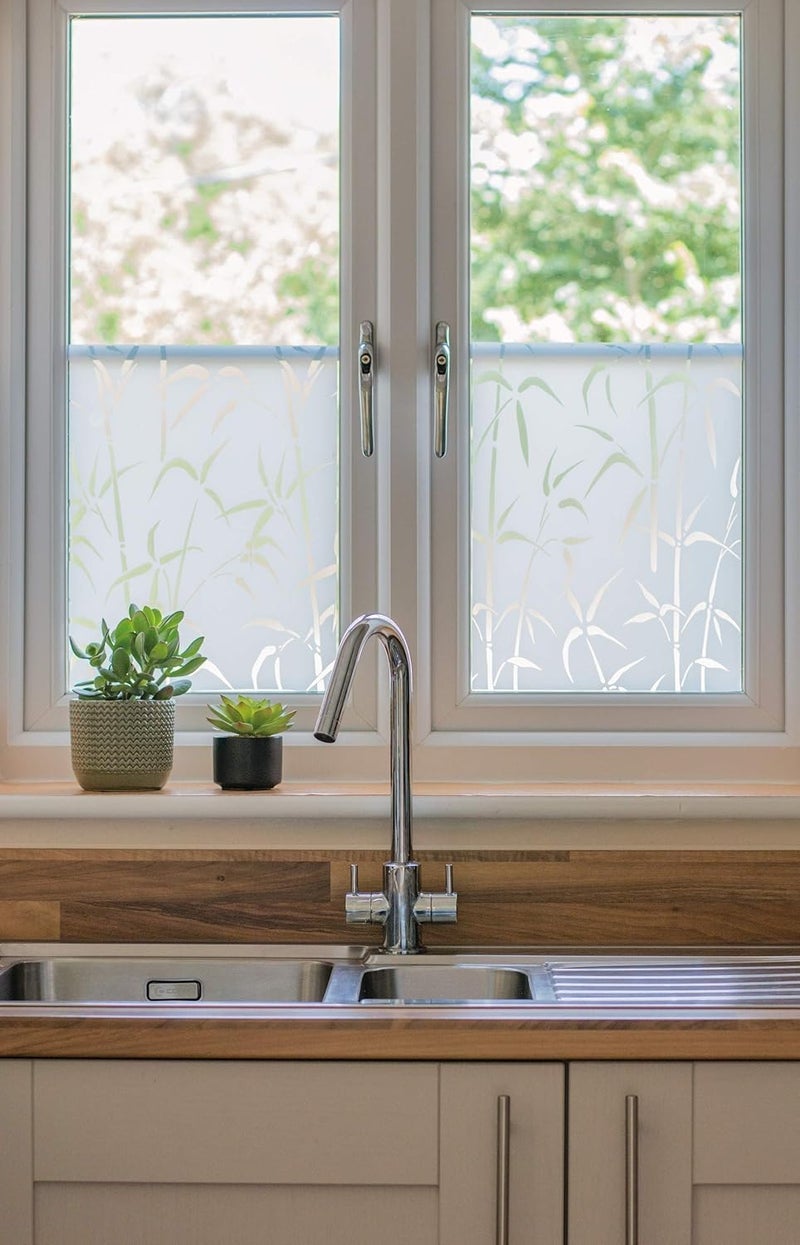d-c-fix Bamboo Window Privacy Film - Static Cling, Removable, UV-Blocking Decorative Vinyl Covering for Home and Office - 26.5" x 59" - Image 3