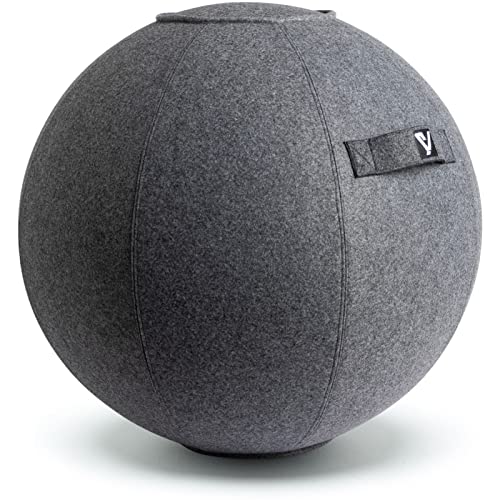 YOGIVO Sitting Ball Chair for Home Office Desk - Exercise and Stability Ball for Fitness, Pilates, and Ergonomic Balance - Includes Cover and Pump - Image 1