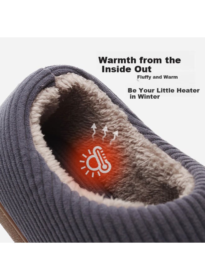 GUOLUOFEI Golofei Elderly Winter Cotton Slippers For Men And Women With Heel, Anti-slip And Warm Cotton Shoes For Elderly At Home, Pink, Size 38-39  - Image 4
