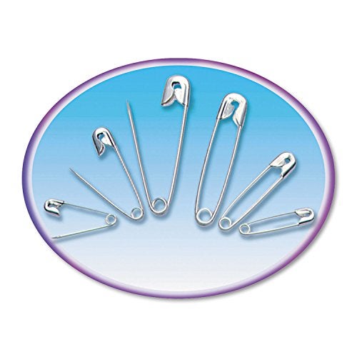 Charles Leonard Safety Pins, Assorted Sizes, 50/Chain-Pack (83450) - Image 3