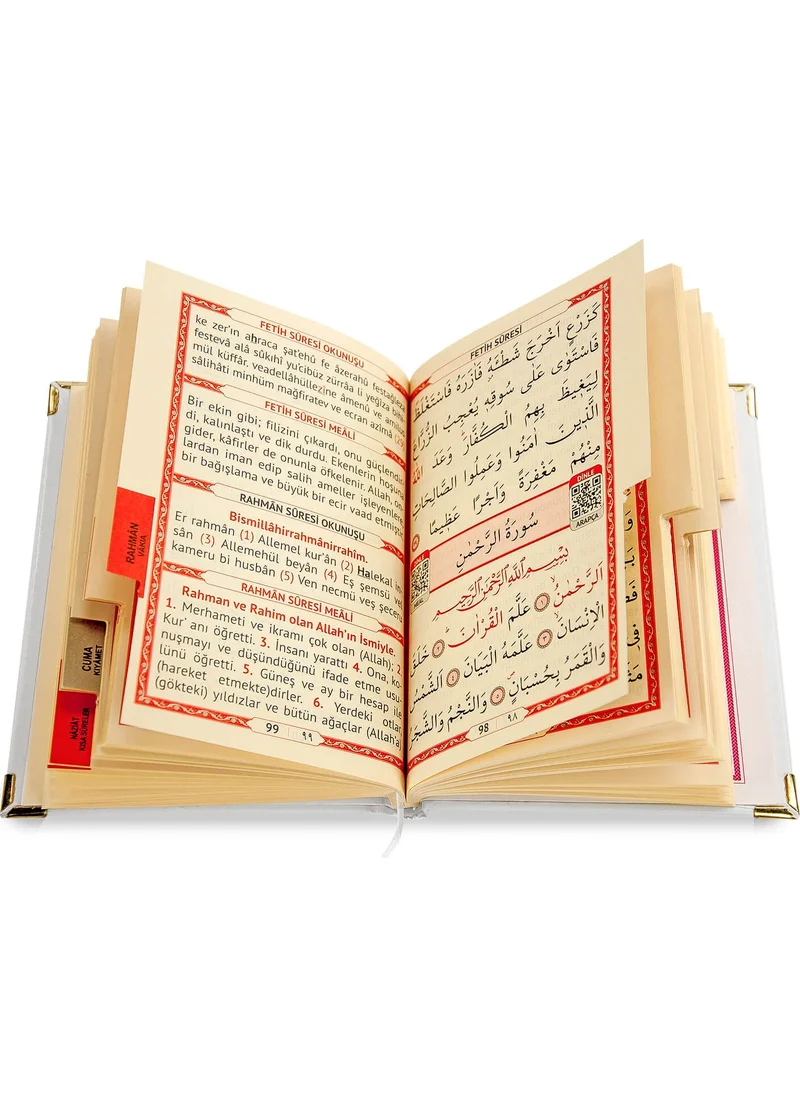 İhvan Online Ikhvan Online 50 Pieces - Name Printed Hardcover Book of Yasin - Bag Size - 208 Pages - White Color - Religious Gift