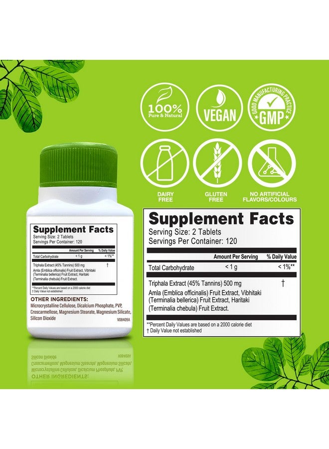 GuruNanda Digestiva Triphala (240 Tablets), Supports Digestion, Helps with Bloating, Dietary Supplement with Amla, Haritaki & Bibhitaki - Image 5