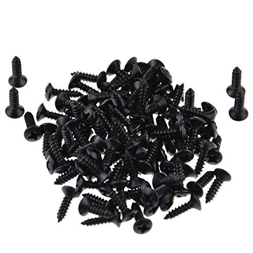 Swhmc Black Guitar Bass Pickguard Screws for Electric Guitar Pack of 100 - Image 3