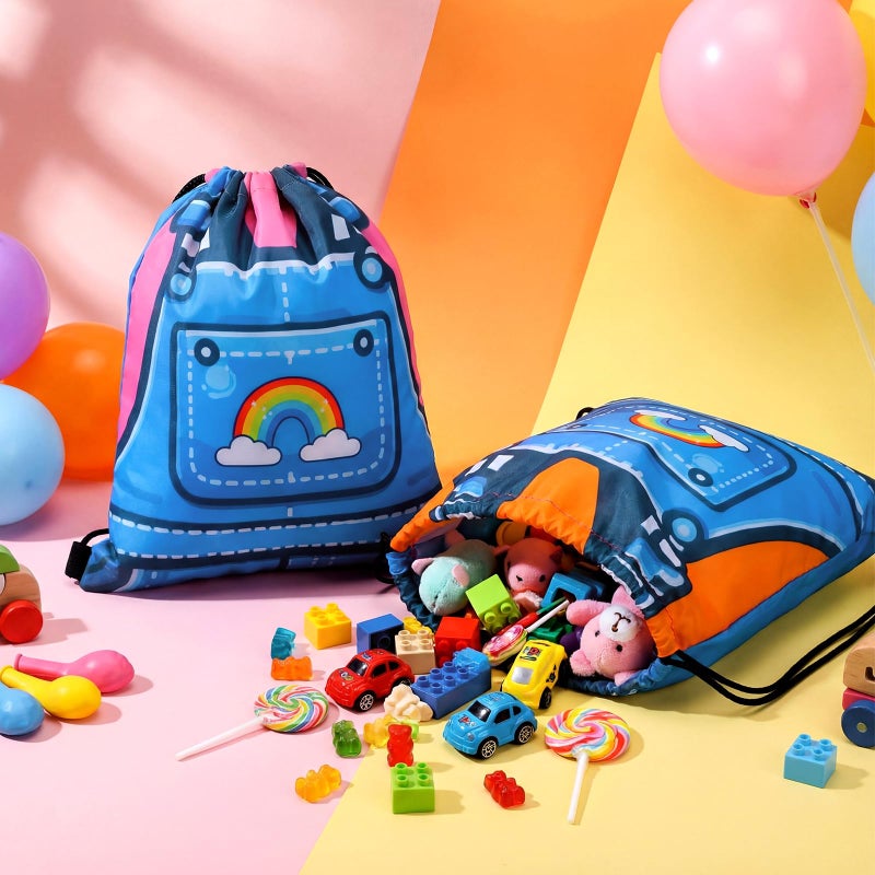 Yeyeplum 24 Pcs Cartoon English Teacher Birthday Party Favors Drawstring Bags English Themed Party Decorations Gifts for Cartoon Teacher Fans School Theme Gathering Baby Shower Birthday - Image 4